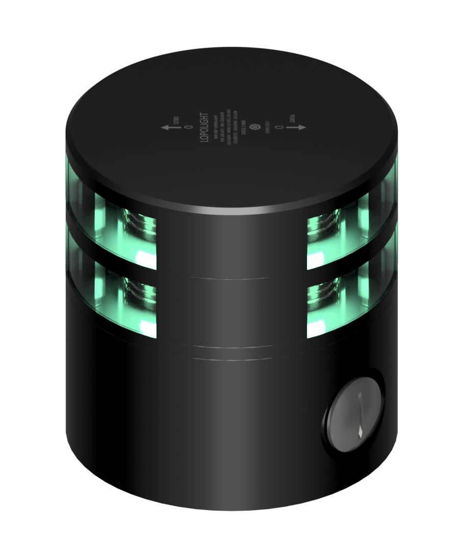 2nm 180° Green,dbl,black w/Conn & Alu-baseCSCD 2nm 180° Green,dbl,black w/Conn & Alu-baseCSCD